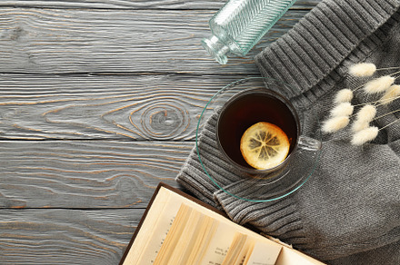 Concept of Hygge, warm and cozy composition, space for text, a Beauty & Fashion Photo by AtlasStudio PRO