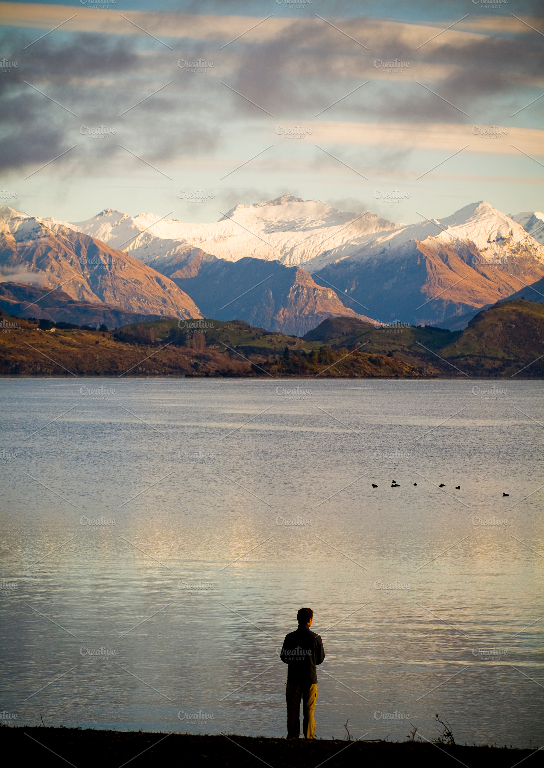Mountain Sunrise Lake Wanaka, a Nature Photo by THP Creative