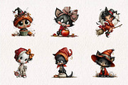Retro Halloween Clipart, a Seasonal Illustration by CreationArt (Thumbnail 2 of 7)