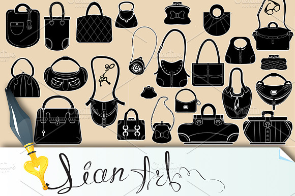 Set of woman bags and handbags. preview 2
