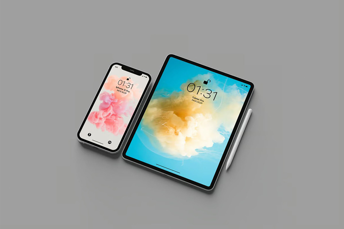Tablet & Phone Pro Mockup, an iPad Mockup by Se٧enStudio (Photo 3 of 3)