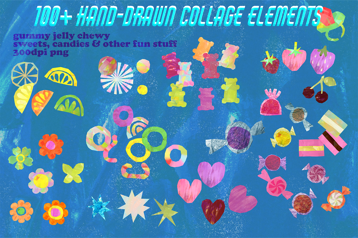 Gummy cutout, candy Y2K collage set, a Decorative Illustration by Paper Cherry (Photo 2 of 11)