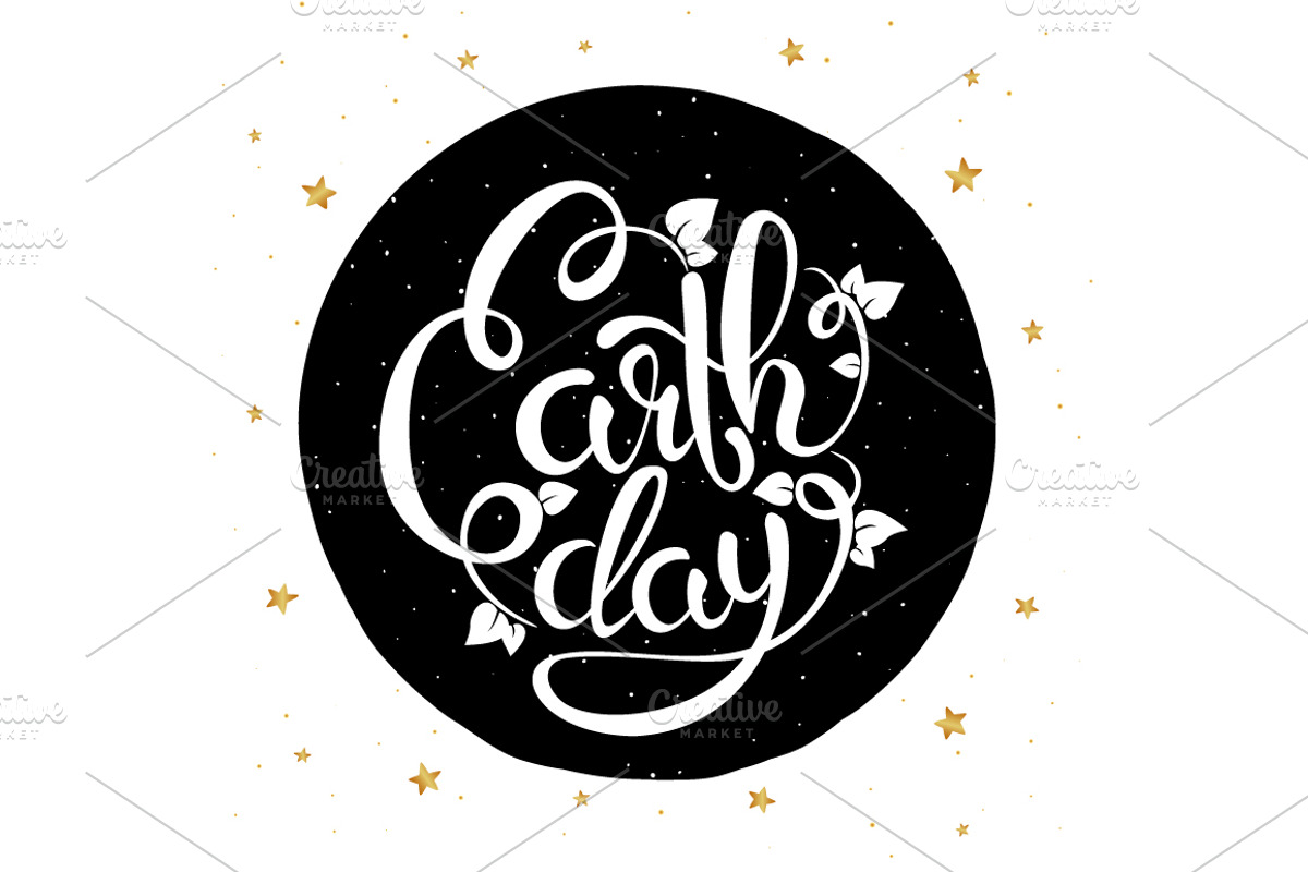 Earth Day lettering, an Illustration by inifer (Photo 2 of 2)