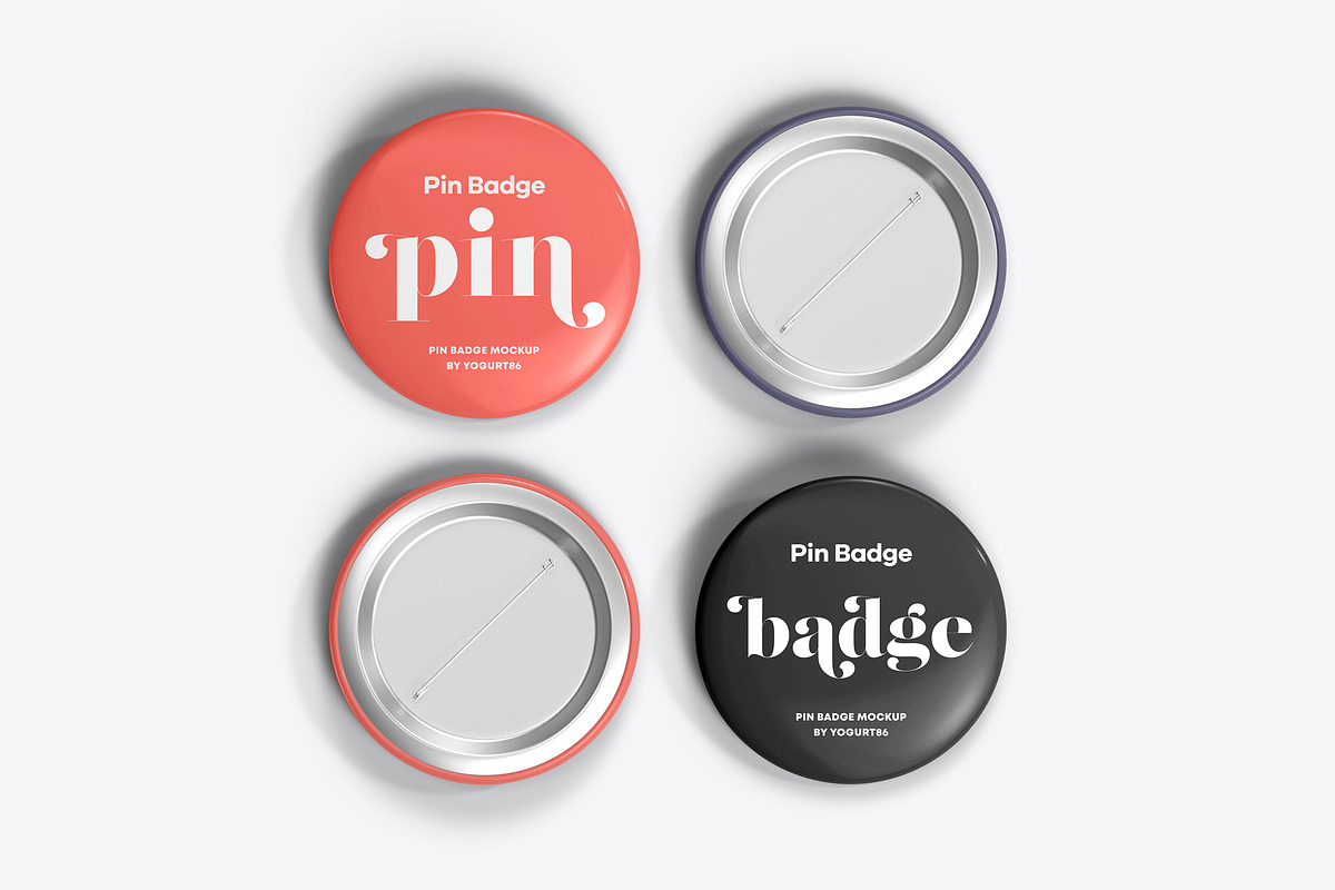 Pin Badge Mock-up, a Merchandise Mockup by Yogurt86 (Photo 14 of 16)