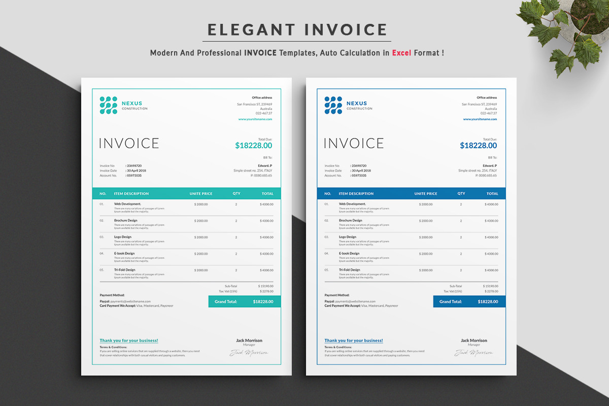 Invoice, a Stationery Template by CreativeZoom (Photo 2 of 5)