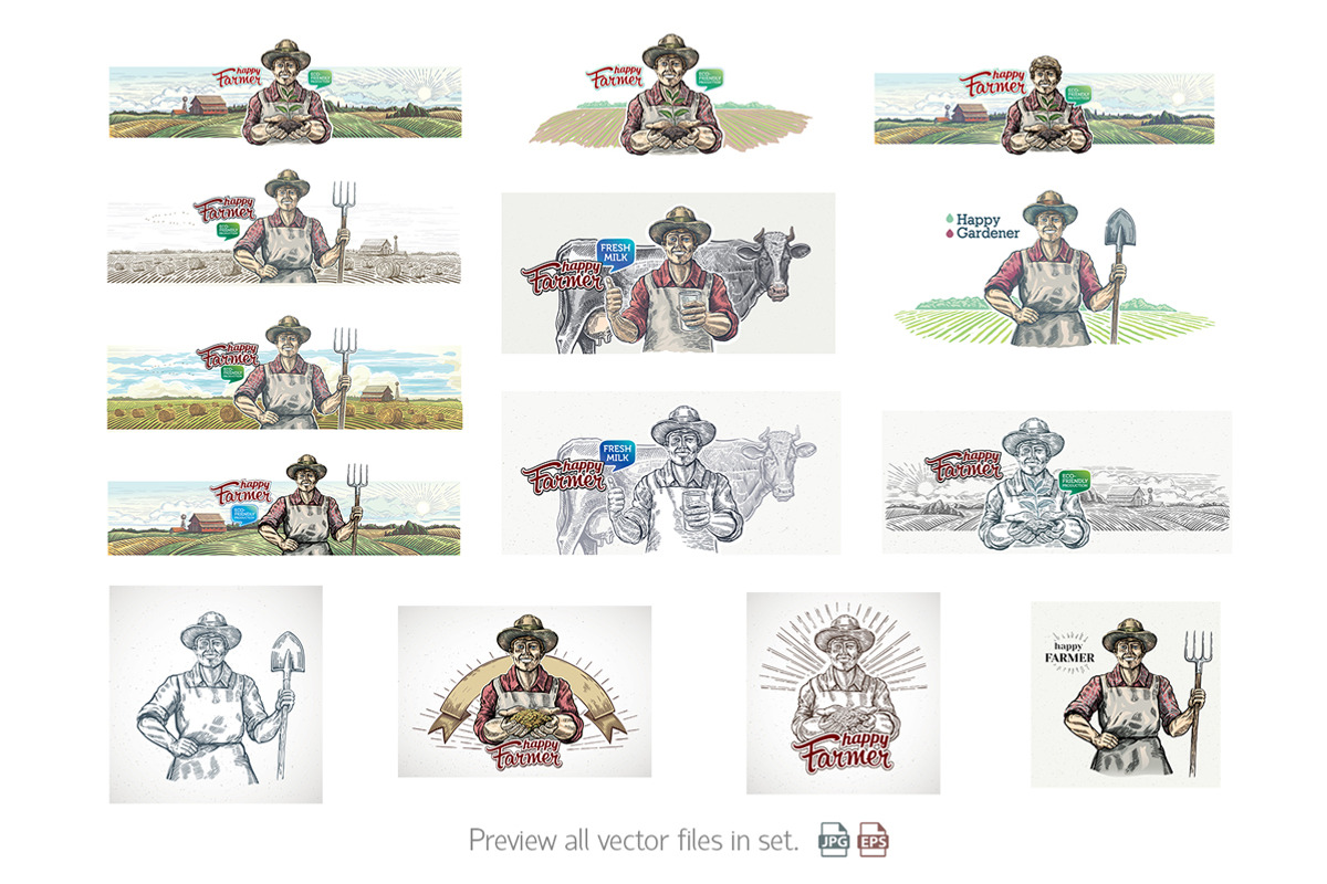 Happy Farmer, a Work Illustration by Countryside life (Photo 16 of 16)