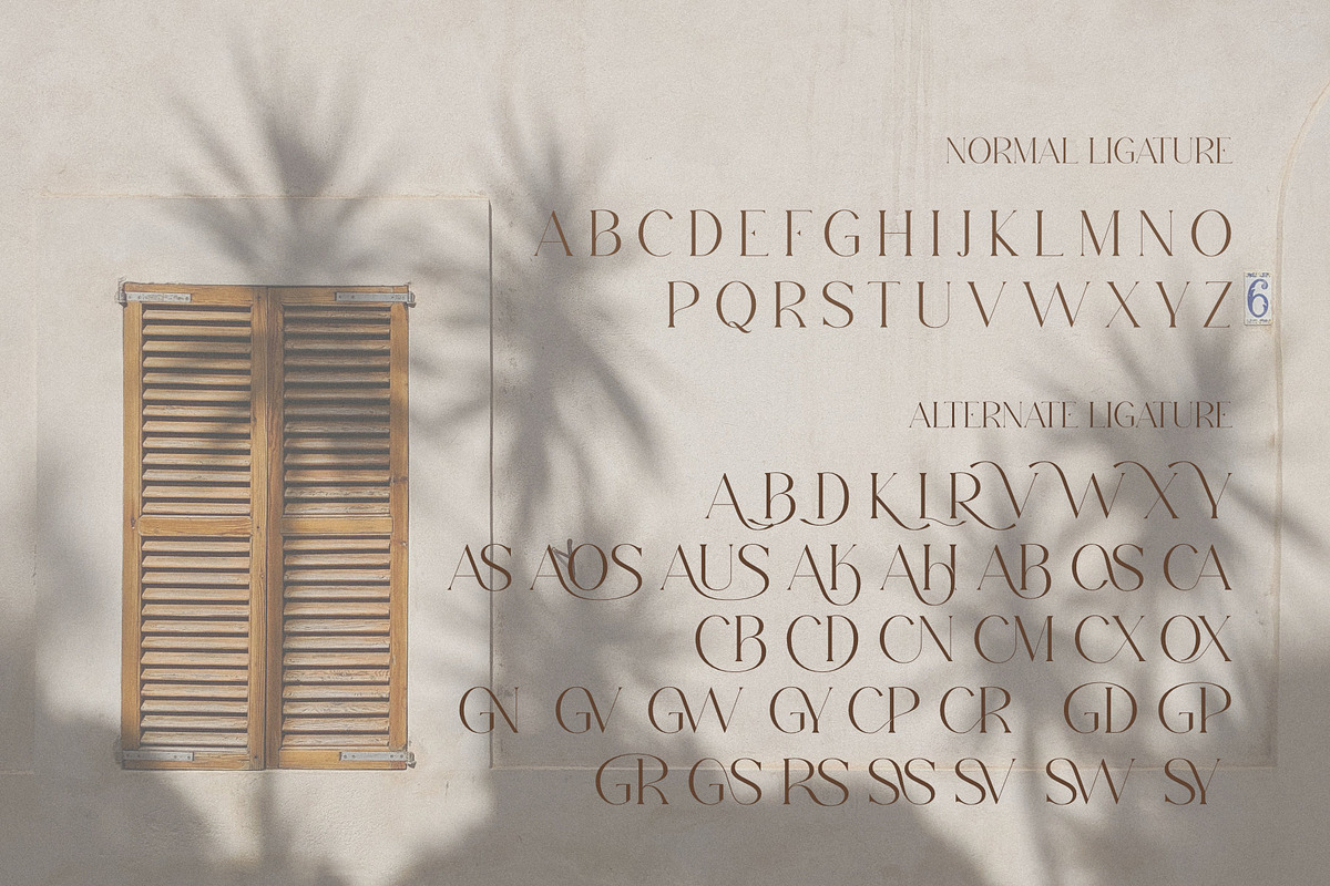 Levaus - Ligature Typeface, a Serif Font by Graphicxell (Photo 14 of 17)