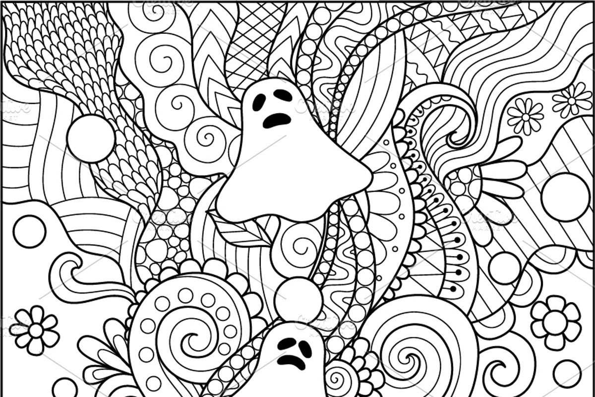 14 Halloween coloring pages, an Animal Illustration by Somjai King (Photo 4 of 15)