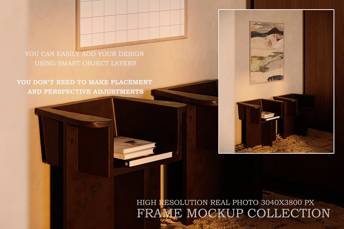 BARCELONA Room Natural FRAME MOCKUP, a Household Mockup by LAMIA DESIGN (Photo 14 of 22)