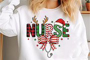 Christmas Nurse Medical Coquette Bow, an Illustration by Libby Wishes (Thumbnail 2 of 6)