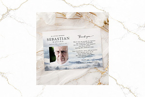 Funeral Thank You Card Canva FR010, a Poster Template by TyphoonStudio