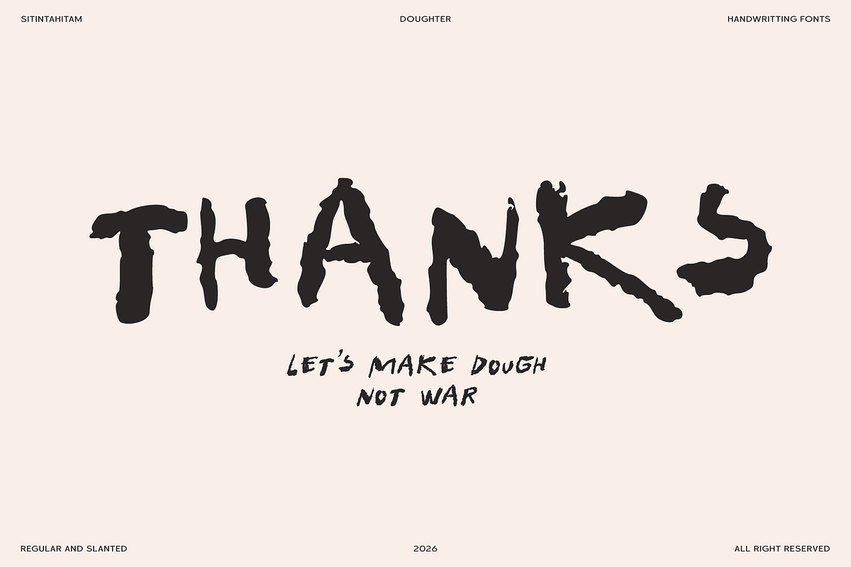 STH Doughter, a Handwritten Font by Sitintahitam (Photo 8 of 8)