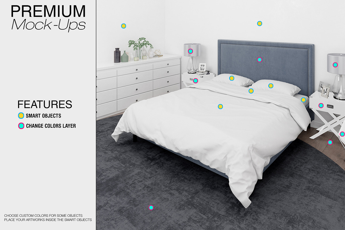 Bedding Mockups - Duvet Sheet Shams, a Product Mockup by mock-ups (Photo 3 of 22)