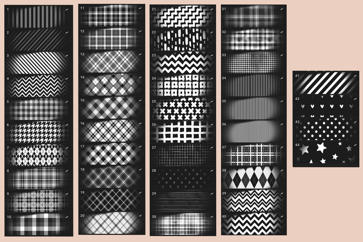 44 Texture brushes for Procreate, a Brush Add-On by Elenbushe (Photo 2 of 6)