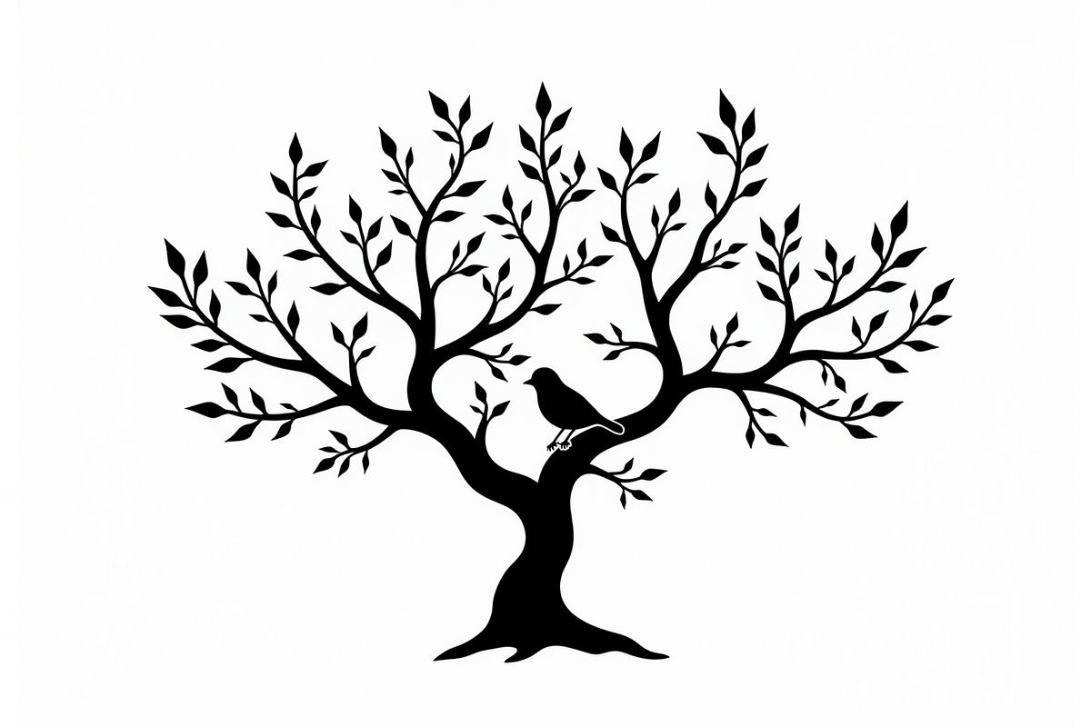 Birds on Tree SVG Cutting Files, an Illustration by jahid234 (Photo 4 of 8)