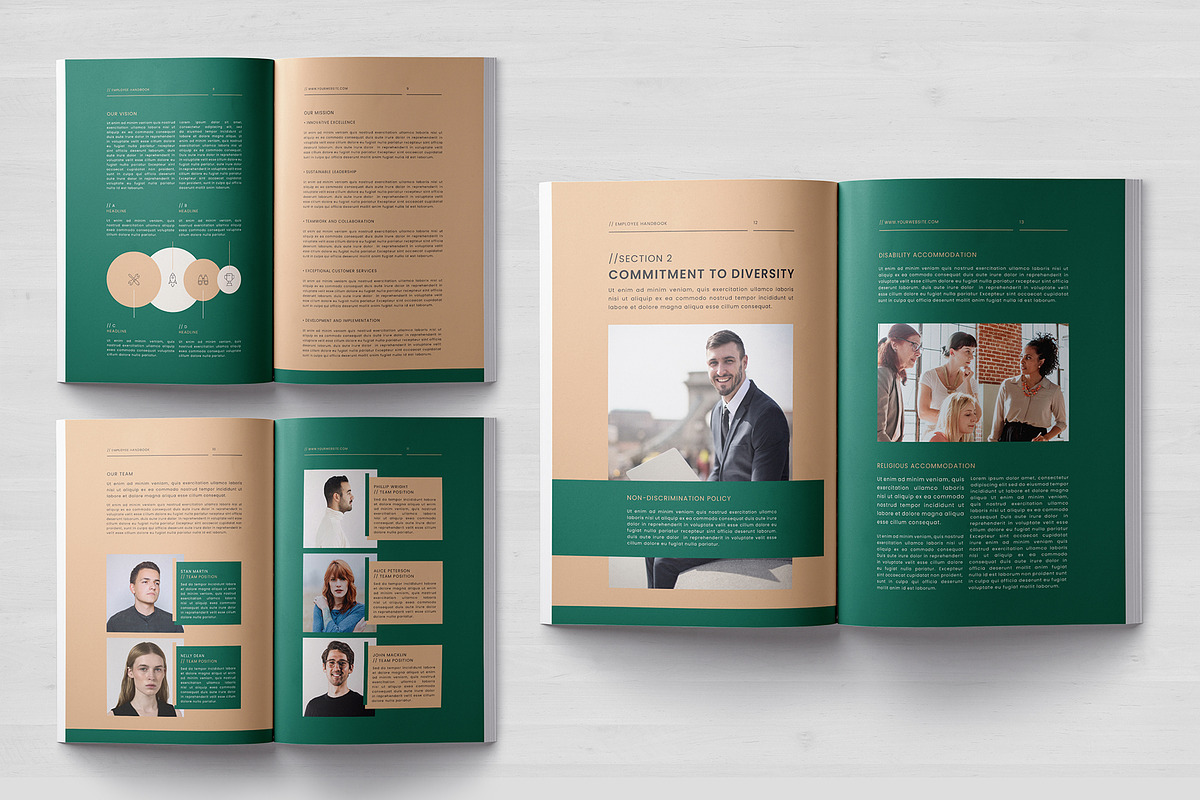 Modern Employee Handbook Template, a Brochure Template by Designsoul14 (Photo 7 of 10)