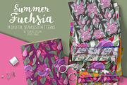 Summer Fuchsia Seamless Pattern Set, a Pattern Graphic by Sketchbook Designs (Thumbnail 9 of 10)