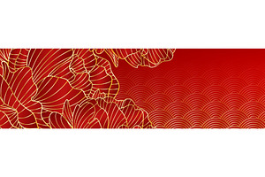 Luxury Chinese wallpaper with golden, an Object Illustration by art PVP - market