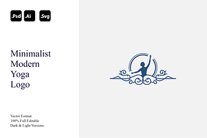 Minimalist Modern Yoga Logo, a Branding & Logo Template by Luxury Logos