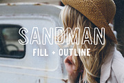 Sandman - Fill and Outline, a Sans Serif Font by Woodcrest Design Co. (Thumbnail 1 of 5)