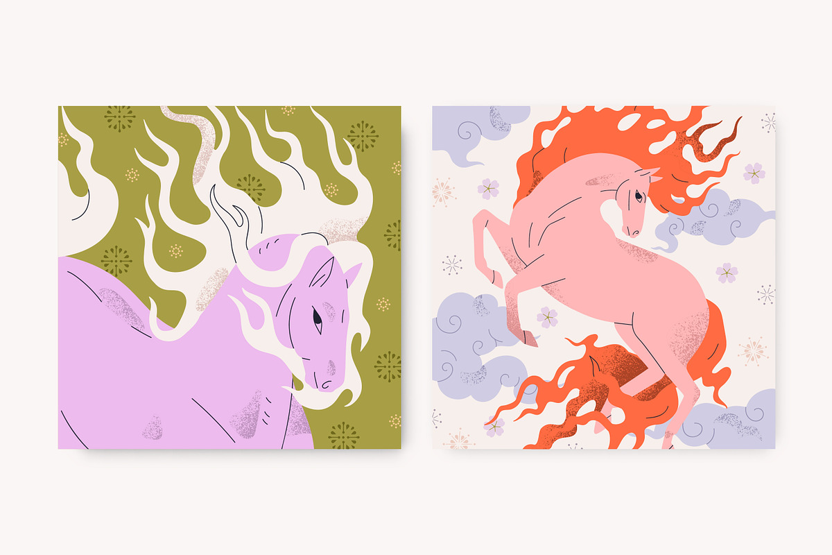 Happy New Year 2026 of horse cards, an Animal Illustration by Good Studio (Photo 2 of 6)
