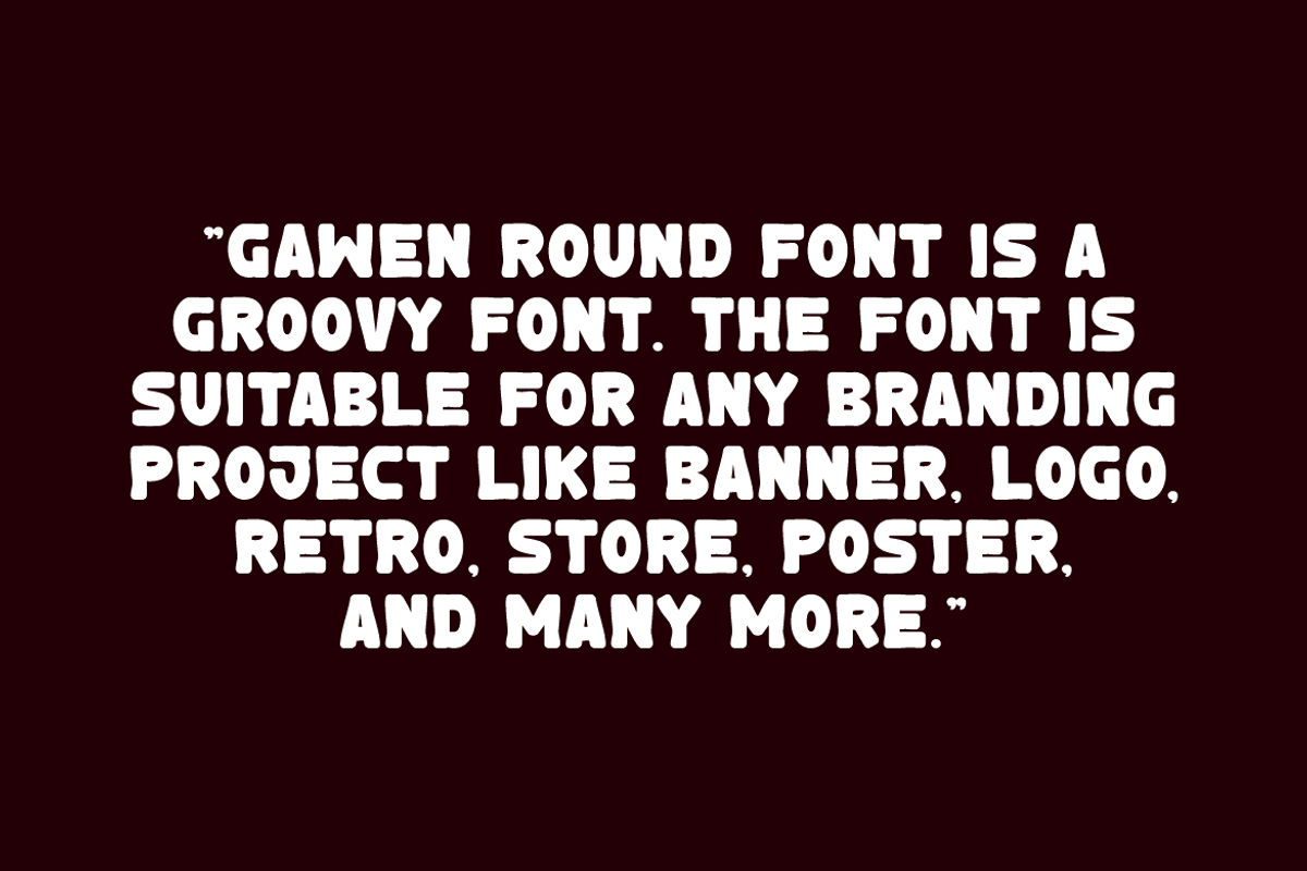 Gawen Round - Groovy Rretro Font, a Sans Serif Font by Iqsiart Studio (Photo 3 of 7)