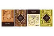 Aztec ornaments backgrounds set, a Decorative Illustration by PaperTrident (Thumbnail 4 of 15)
