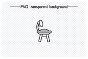 Chair Line Icons Set, an Outline Icon by Designfour (Thumbnail 2 of 7)