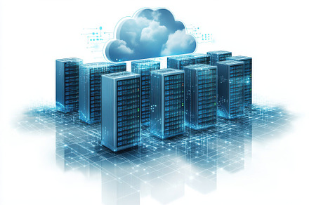 Cloud Computing Servers Data Center, a Background Photo by Pixeness