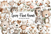 Spring Clipart Floral Watercolor Set, an Illustration by Designworld (Thumbnail 1 of 6)