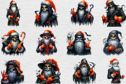 Spooky Santa Claus Clipart, an Illustration by Black Bird Studio (Thumbnail 5 of 6)