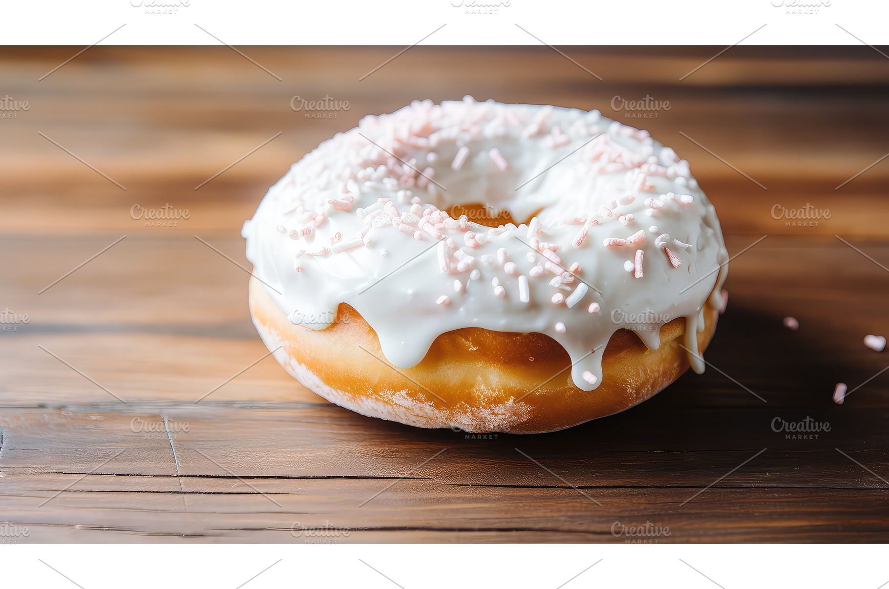 frosting white donut food ai, a Background Photo by pikepicture