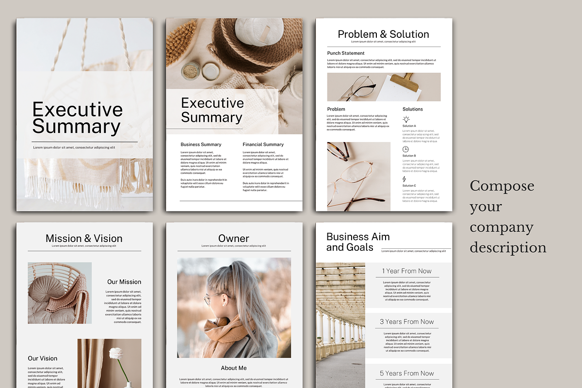 Business Plan Template Canva - Beige, a Presentation Template by PayuStudio (Photo 3 of 10)