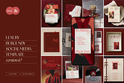 Burgundy Social Media Manager Post, a Social Media Template by And Done Studio (Thumbnail 1 of 8)