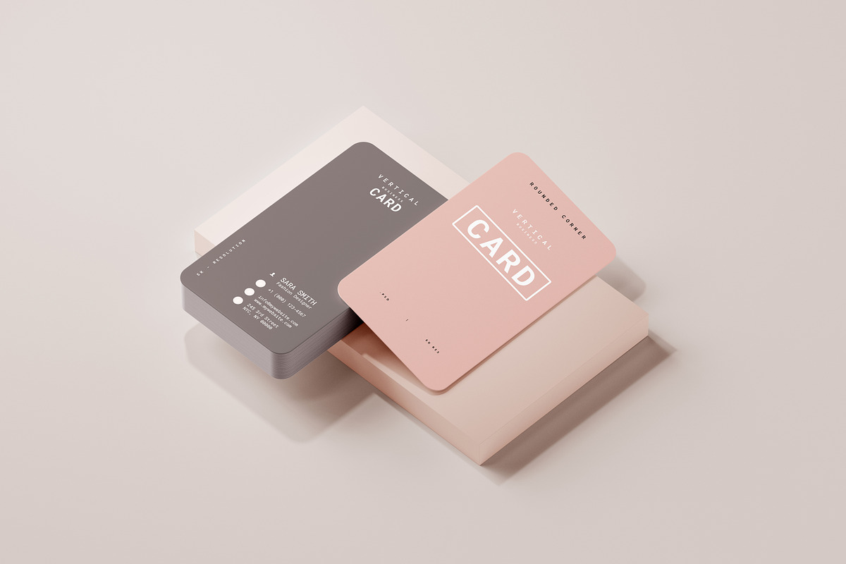 Vertical Business Card Mockups, a Print Template by pmvch (Photo 6 of 20)