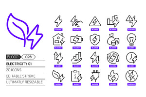 Electricity 01, bloop icons