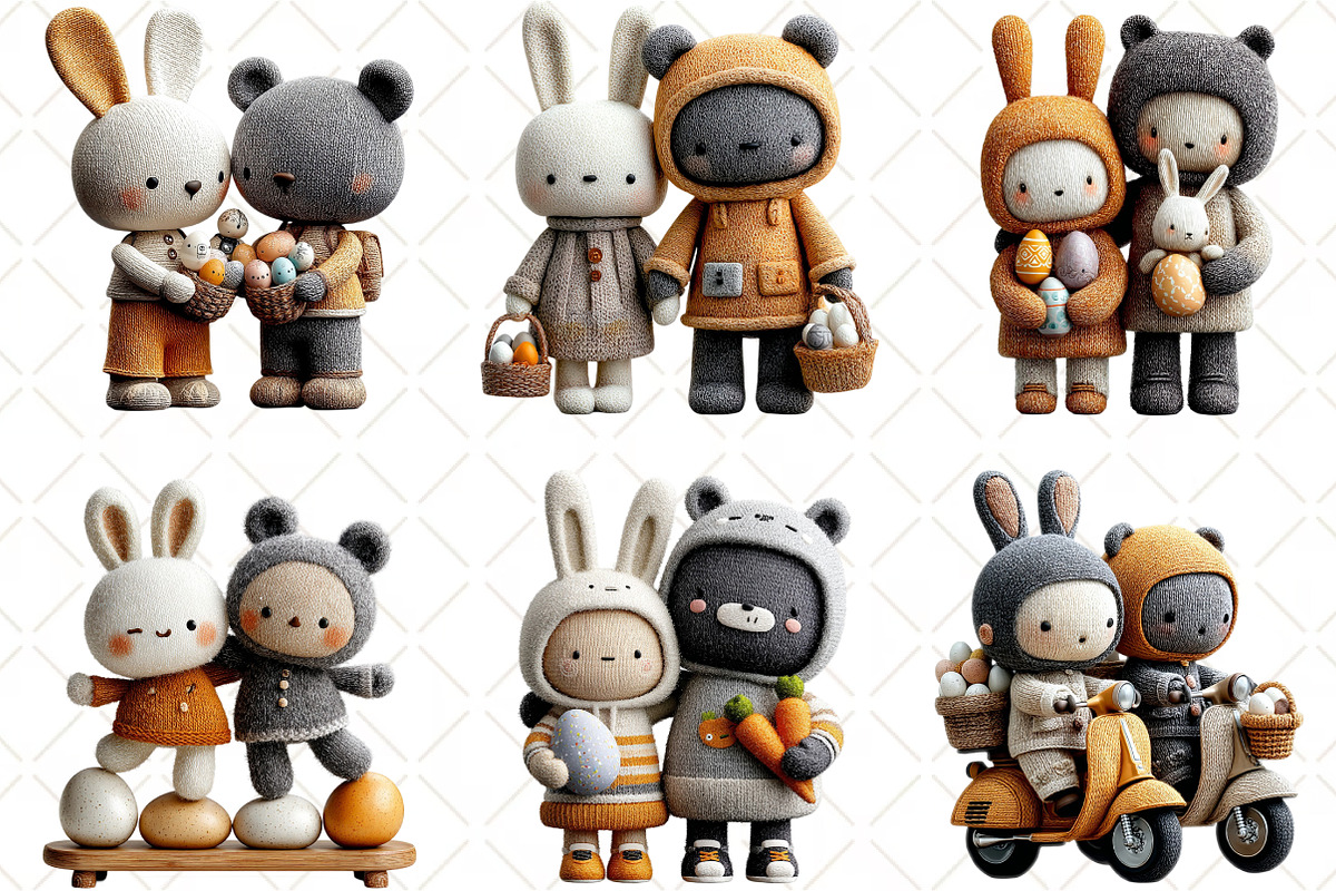 Whimsical Easter Rabbit And Bear, an Illustration by Black Bird Studio (Photo 6 of 6)