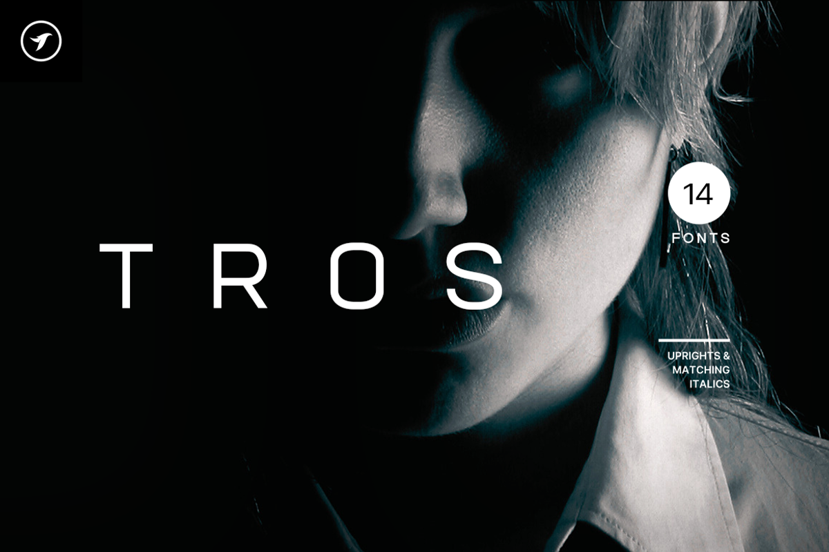 TROS - Unique Display Font Family, a Sans Serif Font by Designova® (Photo 1 of 14)