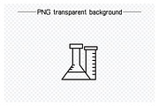Lab Glassware Tube Flask Icons, an Outline Icon by Designfour (Thumbnail 5 of 7)