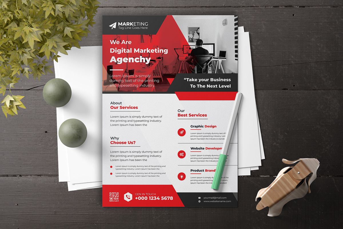 Corporate Theme Business Flyer, a Flyer Template by Graphiexperto (Photo 5 of 6)