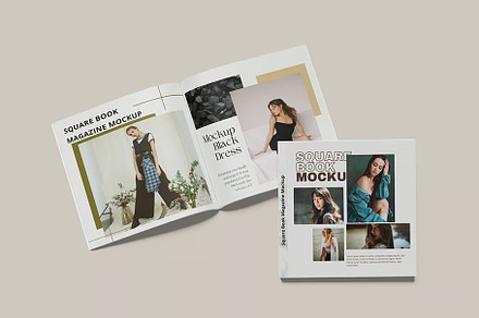 Square Book Mockup, a Product Mockup by Se٧enStudio
