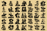 Western Cowboy and Cowgirl, an Illustration by Nocturnal Wolf (Thumbnail 8 of 16)