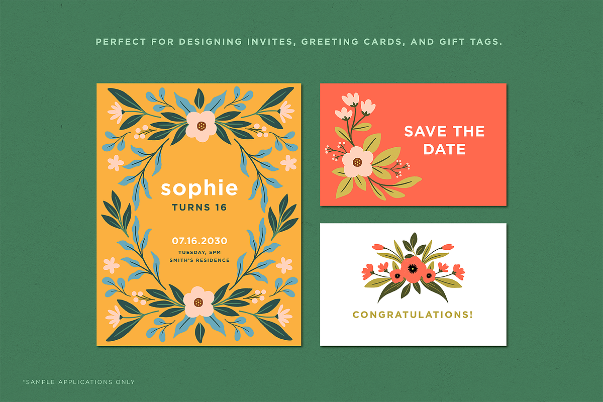 Colorful Pastel Floral Illustrations, a Pattern Graphic by Rough Edges Supply Co. (Photo 7 of 10)