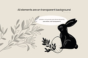 Spring Bunny & Floral Clipart Set, an Animal Illustration by Tmeta Design (Thumbnail 5 of 11)