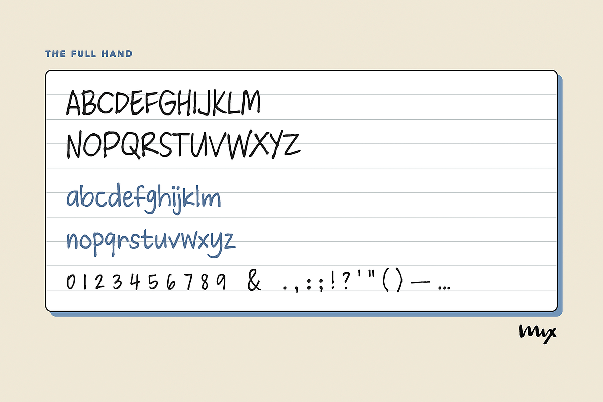 Mix Penny Press - Neat Handwriting, a Handwritten Font by Mix Fonts (Photo 5 of 10)