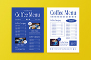 Blue Modern Coffee Shop Food Menu, a Flyer Template by Aiyari Graphic (Thumbnail 3 of 3)