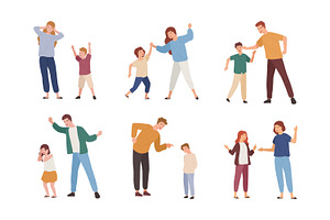 Bad relationships, parents and kids, a Person Illustration by Good Studio