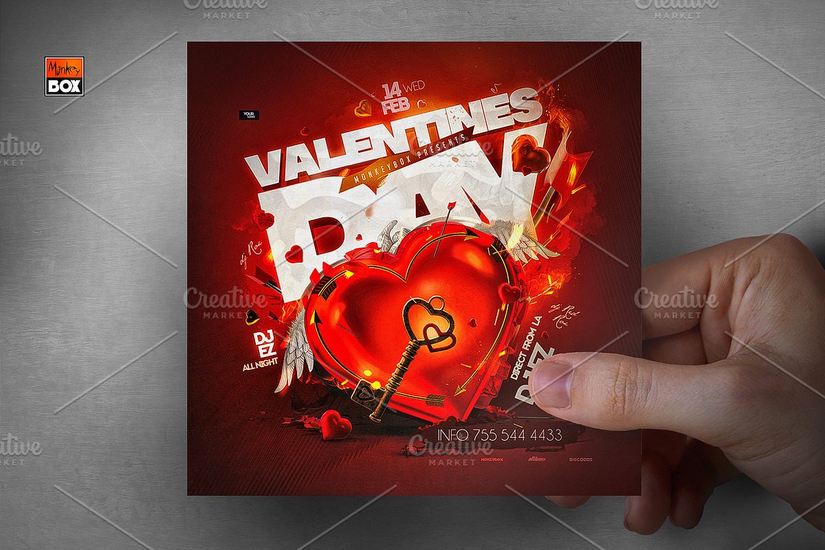 Valentines Day Template, a Flyer Template by MonkeyBOX (Photo 3 of 3)