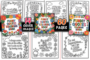 Funny Quotes Coloring Book, a Decorative Illustration by Design Station