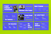 Blue Project Proposal Google Slide, a Presentation Template by graphicook (Thumbnail 2 of 4)